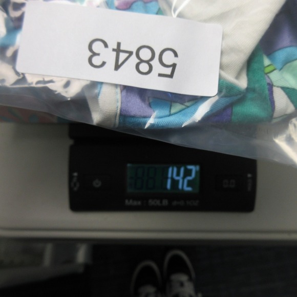 Emilio Pucci Firenze Top Shirt Women M * Blue Abstract V Neck Y2K Designer 142 - Picture 10 of 10